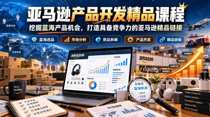 亚马逊产品开发精品课程，挖掘蓝海产品机会，打造具备竞争力的亚马逊精品链接-小创项目网