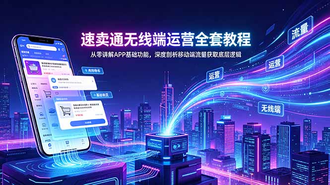 速卖通无线端运营全套教程，从零讲解APP基础功能，深度剖析移动端流量获取底层逻辑-寒山客
