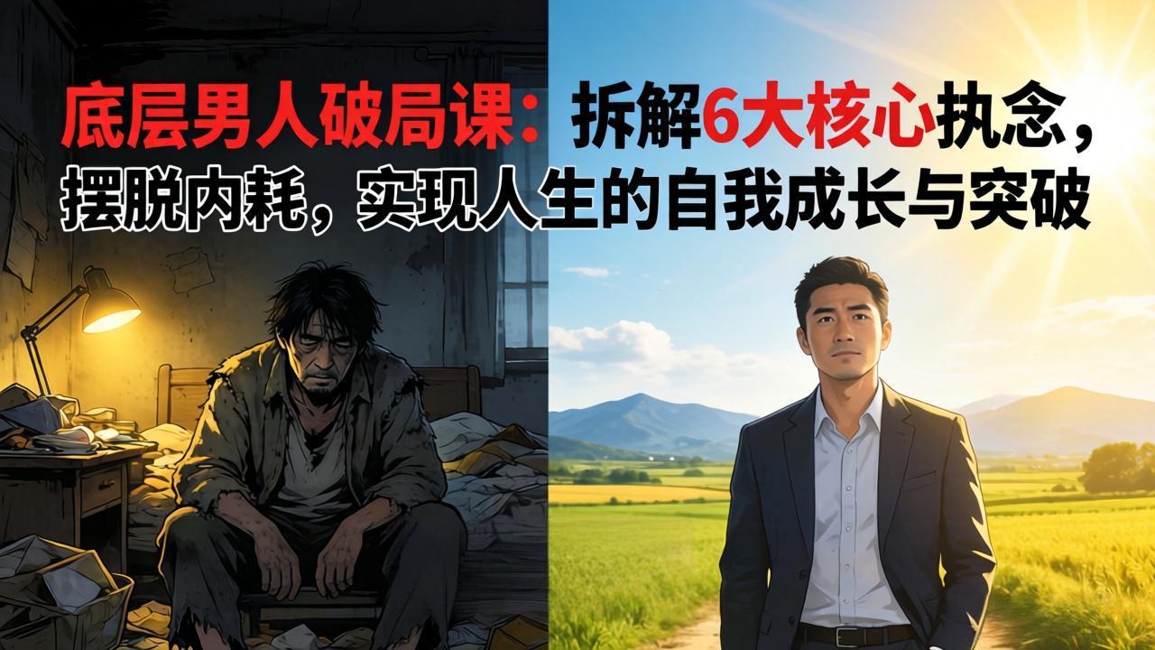 付费文章：底层男人破局课：拆解 6 大核心执念，摆脱内耗，实现人生的自我成长与突破-小创项目网
