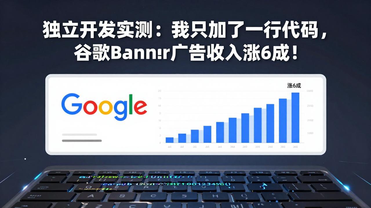付费文章：独立开发实测：我只加了一行代码，谷歌Banner广告收入涨6成！-小创项目网