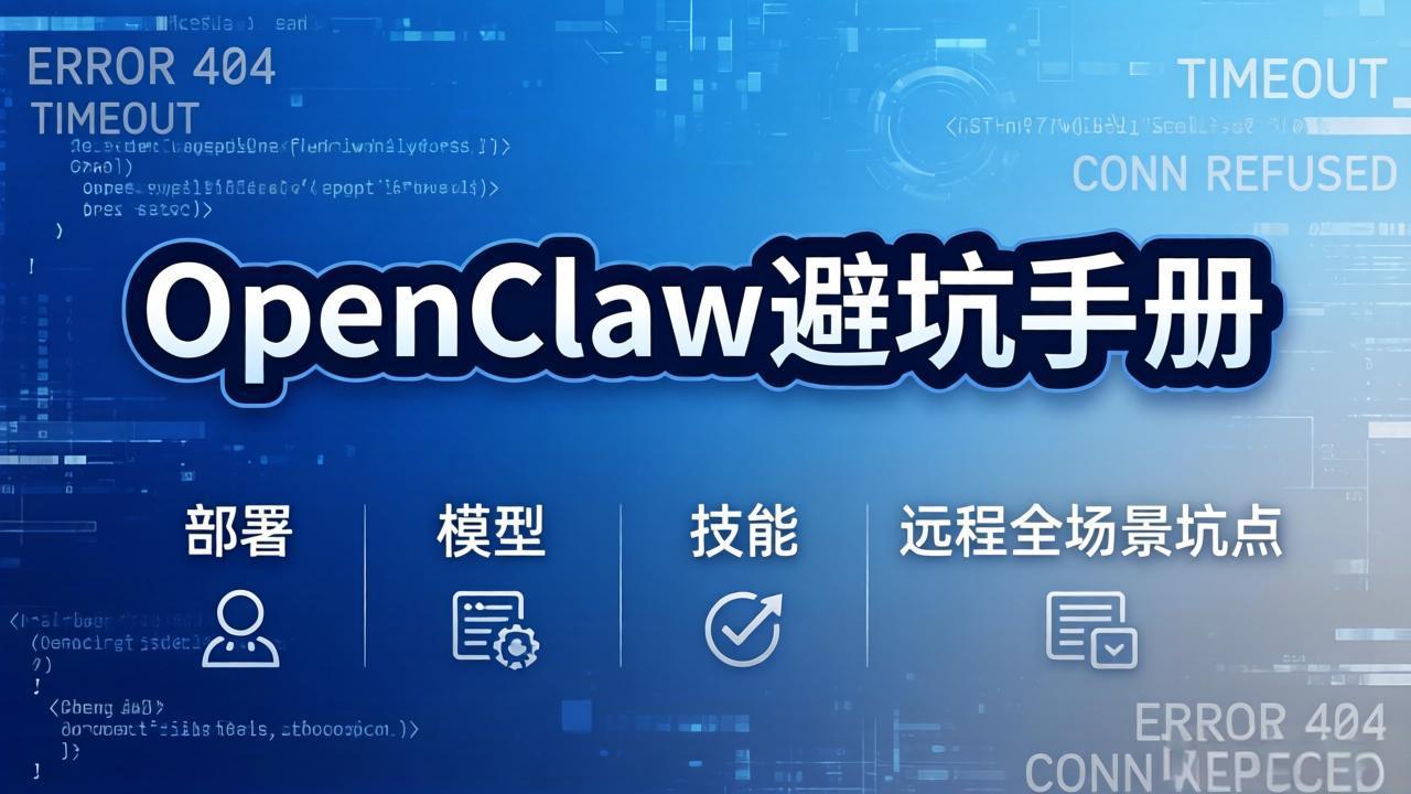OpenClaw避坑手册：部署+模型+技能+远程全场景坑点，一次性给你说全，少走弯路-小创项目网