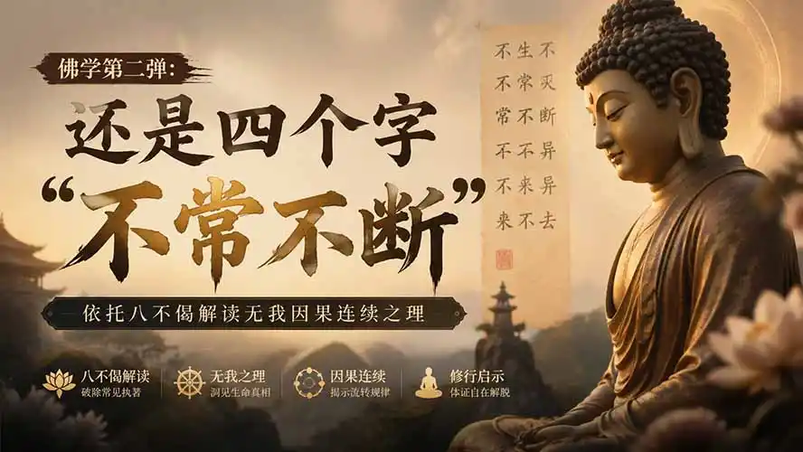 付费文章：佛学第二弹：还是四个字“不常不断”依托八不偈解读无我因果连续之理-小创项目网