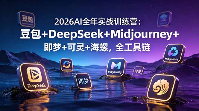 2026AI全年实战训练营：豆包+DeepSeek+Midjourney+即梦+可灵+海螺，全工具链-寒山客