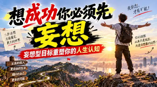 付费文章：想成功你必须先妄想，妄想型目标重塑你的人生认知-小创项目网