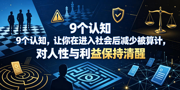 付费文章：9个认知，让你在进入社会后减少被算计，对人性与利益保持清醒-寒山客