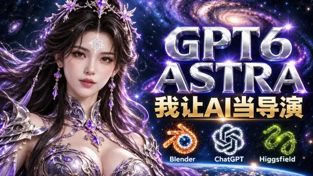 让GPT-6 Astra当导演！Higgsfield和Blender实战打造30秒玄幻精准运镜短片！-小创项目网