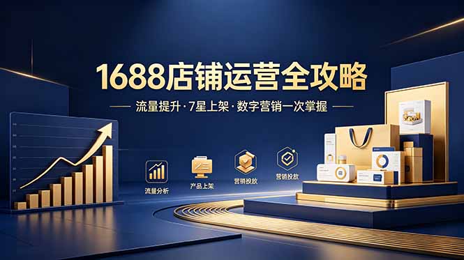 1688店铺没流量？产品上架不到7星？数字营销不会投？全套运营技能一次学(更新6月-小创项目网