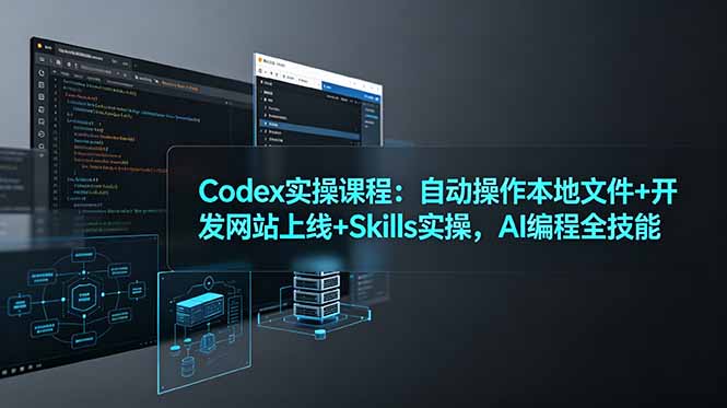 Codex实操课程：自动操作本地文件+开发网站上线+Skills实操，AI编程全技能-寒山客