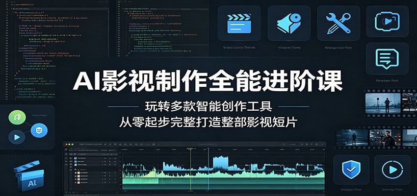 AI影视制作全能进阶课：玩转多款智能创作工具，从零起步完整打造整部影视短片-小创项目网