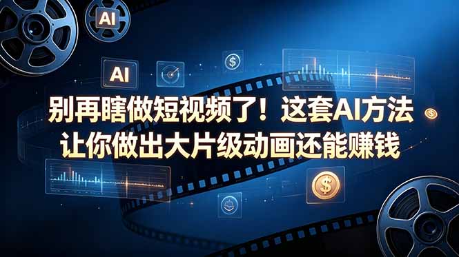 别再瞎做短视频了！这套 AI 方法让你做出大片级动画还能赚钱【原创双语字幕】-小创项目网