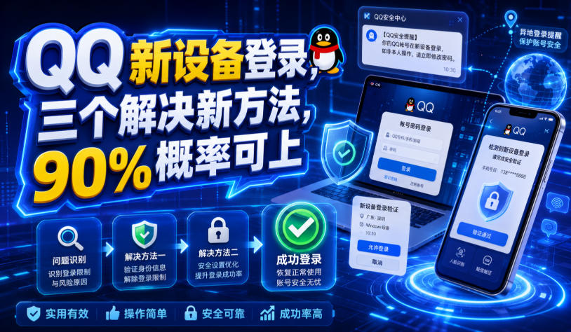 QQ新设备登录，三个解决新方法，90%概率可上-寒山客