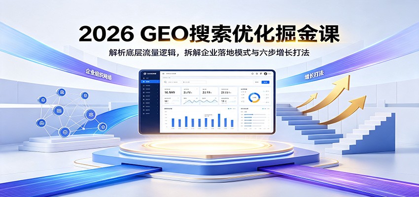 2026 GEO搜索优化掘金课：解析底层流量逻辑，拆解企业落地模式与六步增长打法-小创项目网