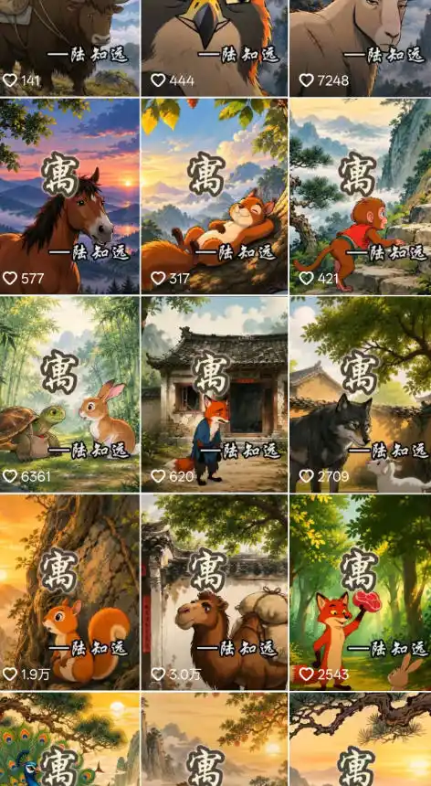 抖音某博主的AI寓言故事动画教学，涵盖封面设计、AI动画生成、工具、低成本薅羊毛生成，轻松入局蓝海赛道变现-小创项目网