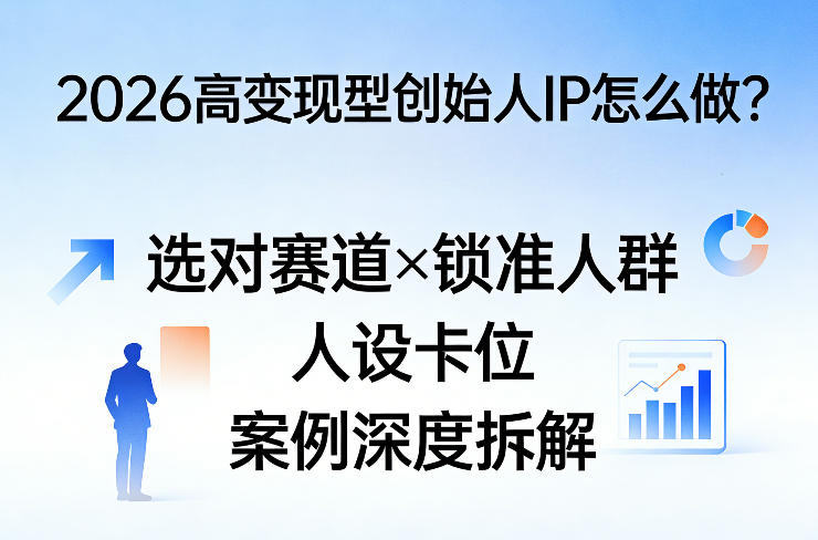 2026高变现型创始人IP怎么做？选对赛道×锁准人群×人设卡位×案例深度拆解-小创项目网