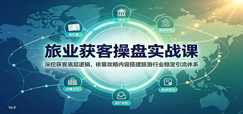 旅业获客操盘实战课：深挖获客底层逻辑，依靠攻略内容搭建旅游行业稳定引流体系-小创项目网