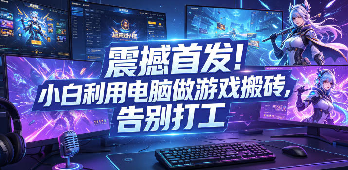 震撼首发！小白利用电脑做游戏搬砖，告别打工【揭秘】-寒山客