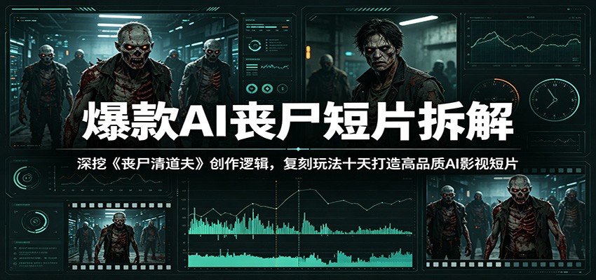 爆款AI丧尸短片拆解：深挖《丧尸清道夫》创作逻辑，复刻玩法快速打造高品质AI影视短片-寒山客