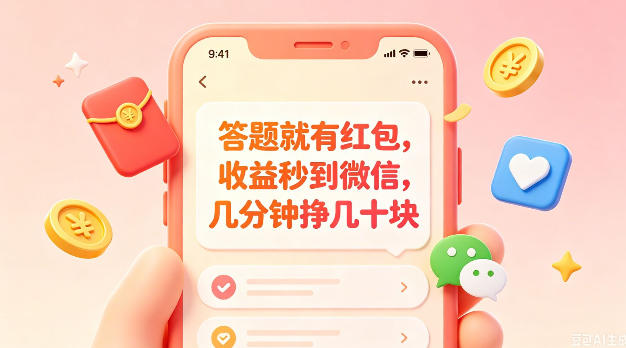 答题就有红包,收益秒到微信,几分钟挣几十块,学生党上班族宝妈都可以玩【揭秘】-寒山客