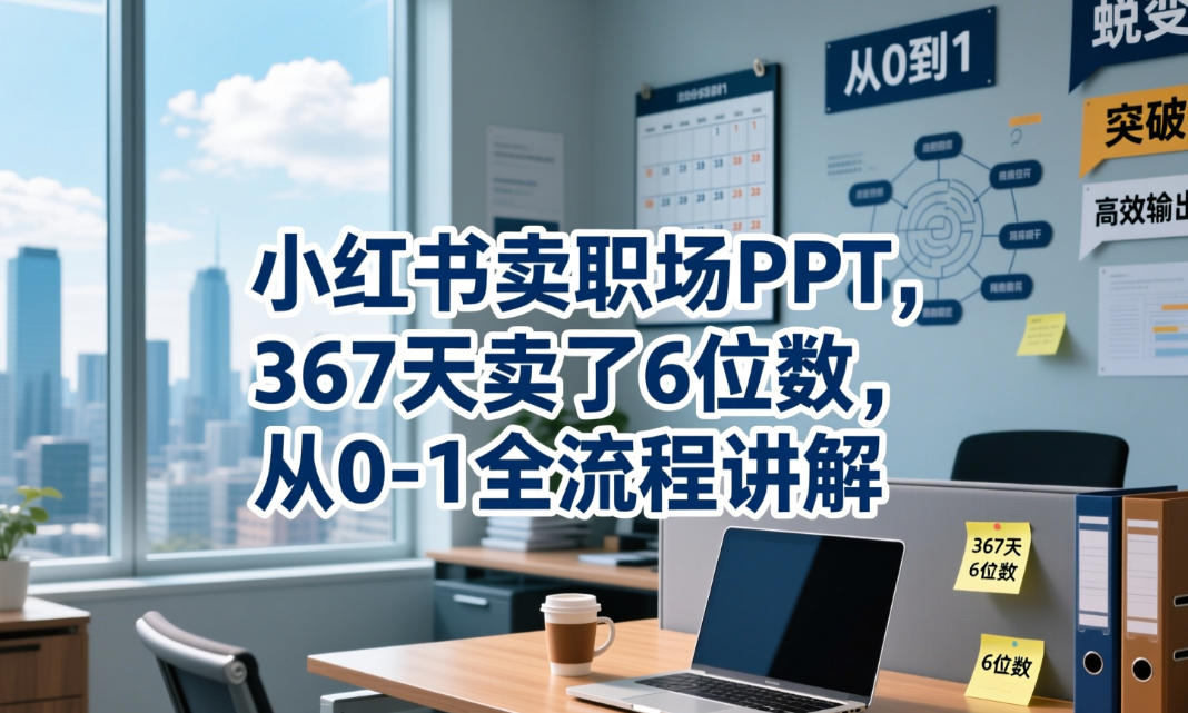小红书卖职场PPT，367天卖了6位数，从0-1全流程讲解-寒山客
