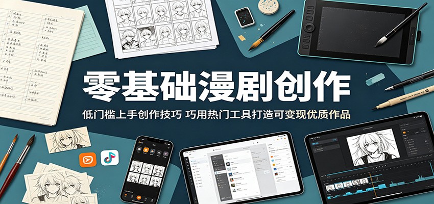 零基础漫剧创作:低门槛上手创作技巧,巧用热门工具打造可变现优质作品-小创项目网