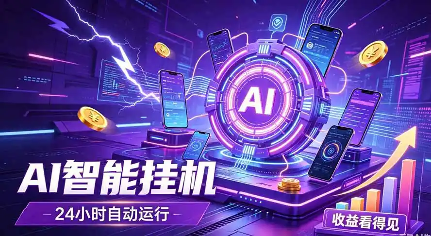 AI智能广告挂机，躺赚新模式 设备托管运行，解放双手持续变现-小创项目网