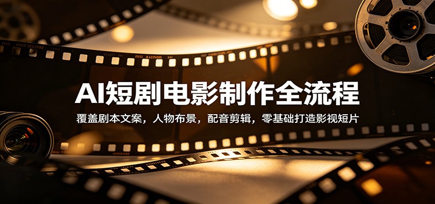 AI短剧电影制作全流程:覆盖剧本文案,人物布景,配音剪辑,零基础打造影视短片-小创项目网