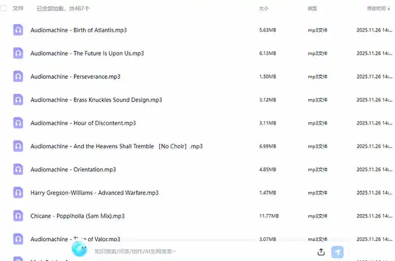某宝付费购买，常用6G音效合集！970+首宣传片背景音乐，无版权可商用大气素材，分类清晰，高质量内容-小创项目网