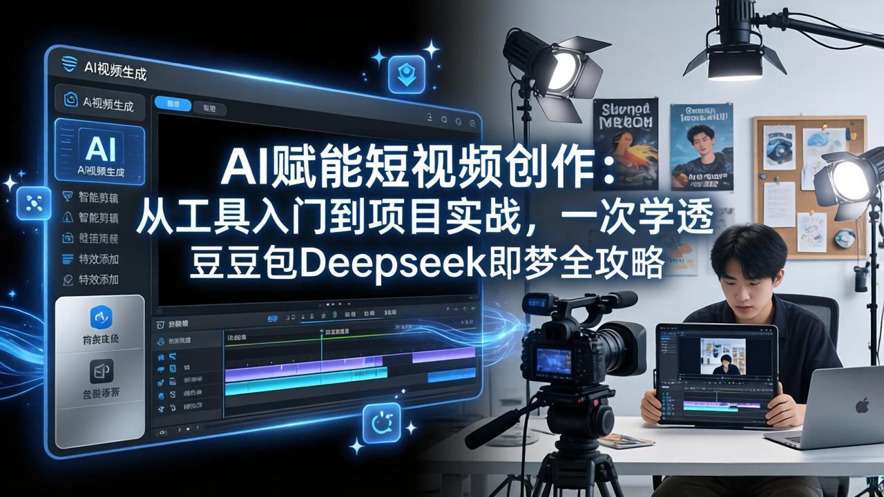 AI赋能短视频创作：从工具入门到项目实战，一次学透豆包Deepseek即梦全攻略-小创项目网