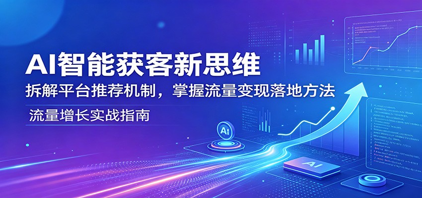 AI智能获客新思维：拆解平台推荐机制，掌握流量变现落地方法-小创项目网