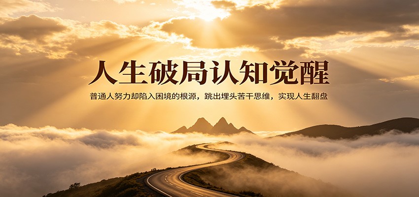 人生破局认知觉醒,普通人努力却陷入困境的根源,跳出埋头苦干思维,实现人生翻盘-小创项目网