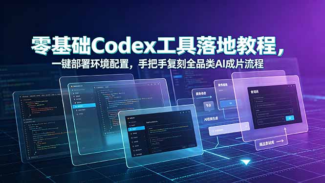 零基础Codex工具落地教程，一键部署环境配置，手把手复刻全品类AI成片流程-寒山客
