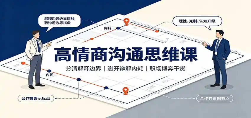 高情商沟通思维课：分清解释边界，避开辩解内耗，职场博弈干货-小创项目网