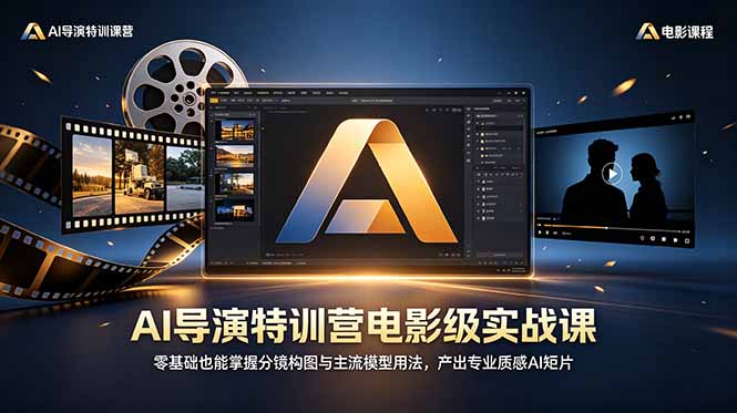 AI导演特训营电影级实战课，零基础也能掌握分镜构图与主流模型用法，产出专业质感AI短片-寒山客