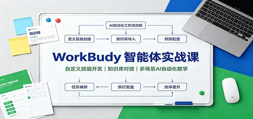 WorkBuddy智能体实战课：自定义技能开发，知识库对接，多场景AI自动化教学-小创项目网