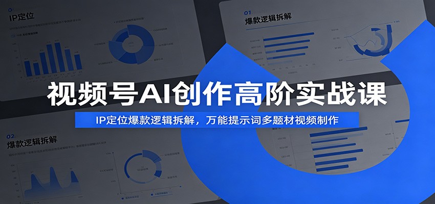 视频号AI创作高阶实战课：IP定位爆款逻辑拆解，万能提示词多题材视频制作-寒山客