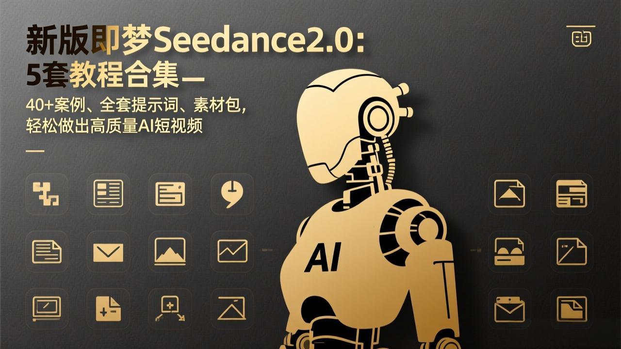 新版即梦Seedance2.0：5套教程合集，40+案例、全套提示词、素材包，轻松做出高质量AI短视频-小创项目网