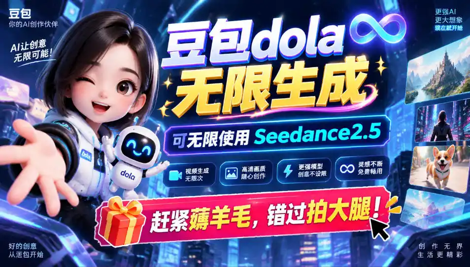 1029最新豆包dola无限生成技术，可以无限生成sseedance2.5，赶紧薅羊毛，和谐拍大腿-小创项目网