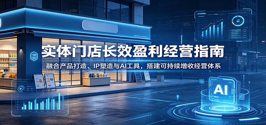 实体门店长效盈利经营指南:融合产品打造、IP塑造与AI工具,搭建可持续增收经营体系-寒山客