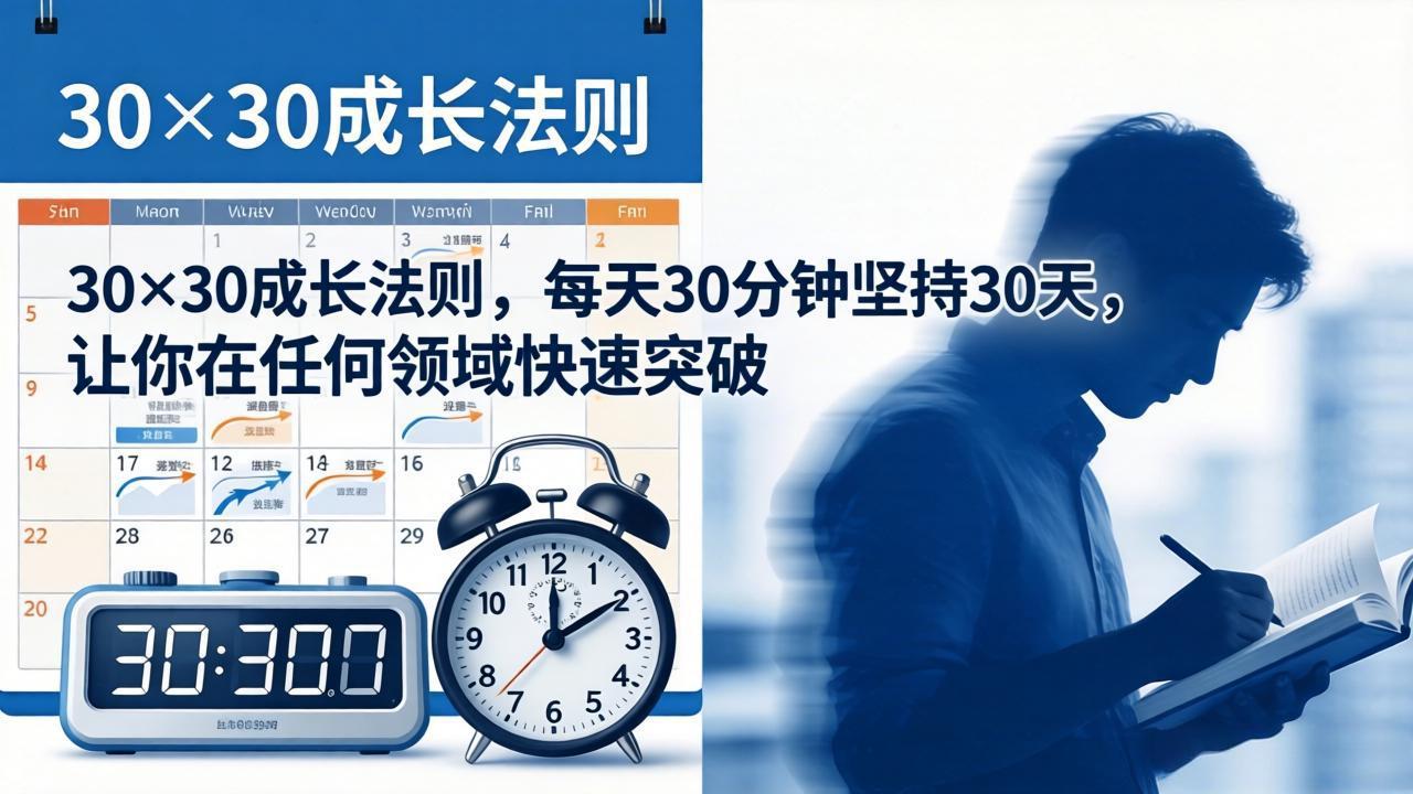 付费文章：30×30成长法则，每天30分钟坚持30天，让你在任何领域快速突破-小创项目网