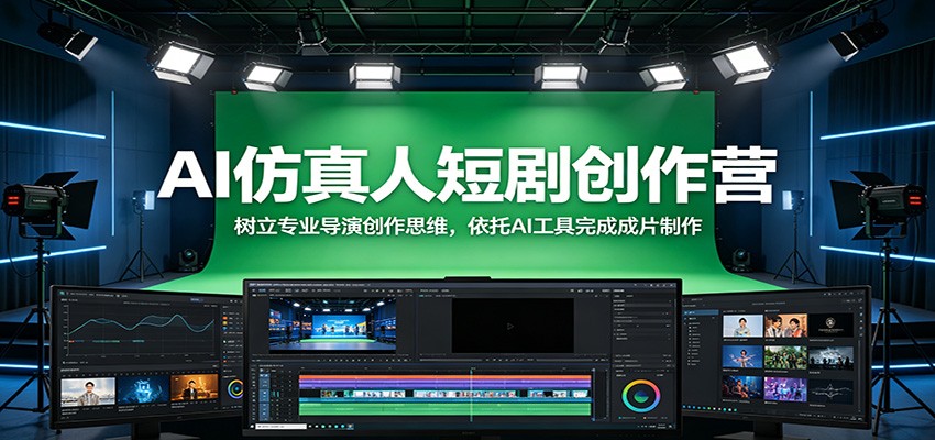 AI仿真人短剧创作营：树立专业导演创作思维，依托AI工具完成成片制作-寒山客