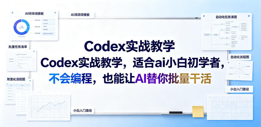 Codex实战教学，适合ai小白初学者，不会编程，也能让AI替你批量干活-寒山客