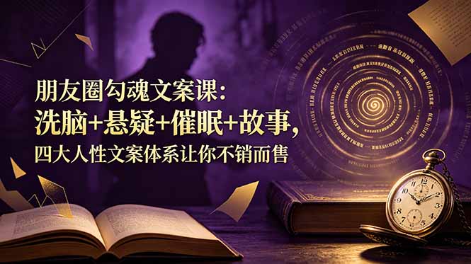 朋友圈勾魂文案课：洗脑+悬疑+催眠+故事，四大人性文案体系让你不销而售-寒山客