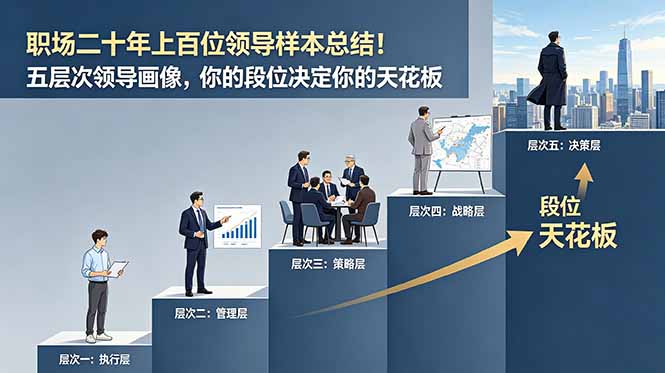 付费文章：职场二十年上百位领导样本总结！五层次领导画像，你的段位决定你的天花板-寒山客
