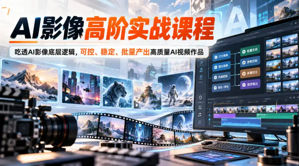 AI影像高阶实战课程，吃透AI影像底层逻辑，可控、稳定、批量产出高质量AI视频作品-小创项目网