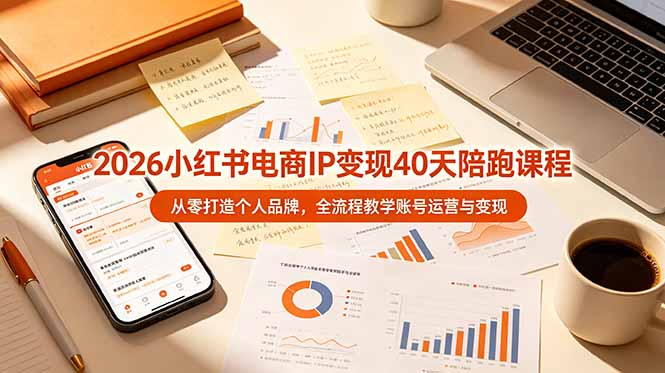 2026小红书电商IP变现40天陪跑课程-11期，从零打造个人品牌，全流程教学账号运营与变现-寒山客