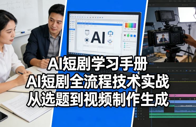 AI短剧学习手册，AI短剧全流程技术实战，从选题到视频制作生成-小创项目网