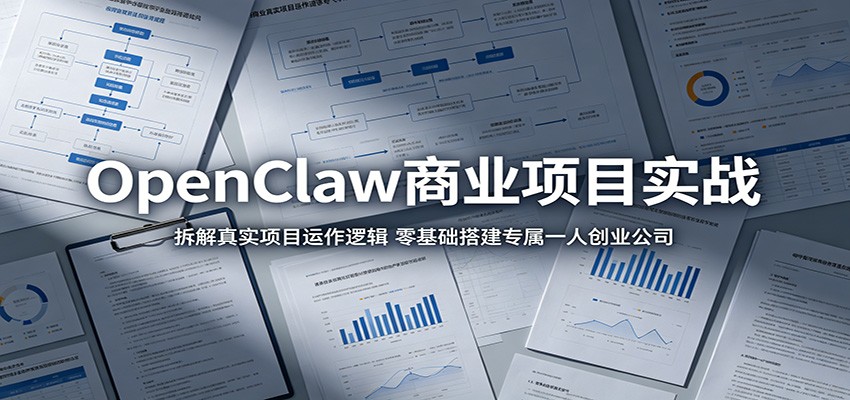OpenClaw商业项目实战：拆解真实项目运作逻辑，零基础搭建专属一人创业公司-小创项目网