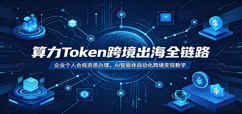 算力Token跨境出海全链路：企业个人合规资质办理，AI智能体自动化跨境变现教学-寒山客