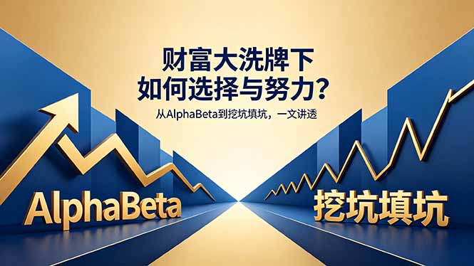 付费文章：财富大洗牌下如何选择与努力？从AlphaBeta到挖坑填坑，一文讲透-小创项目网