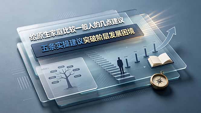 付费文章：给原生家庭比较一般人的几点建议，五条实操建议突破阶层发展困境-寒山客